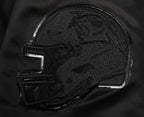 NFL CAROLINA PANTHERS TRIPLE BLACK MEN'S SATIN JACKET (TRIPLE BLACK MEN'S)