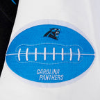 NFL CAROLINA PANTHERS OLD ENGLISH BLOUSON COLLÉGIAL EN LAINE À BORDS CÔTELÉS POUR HOMME (NOIR/BLANC)