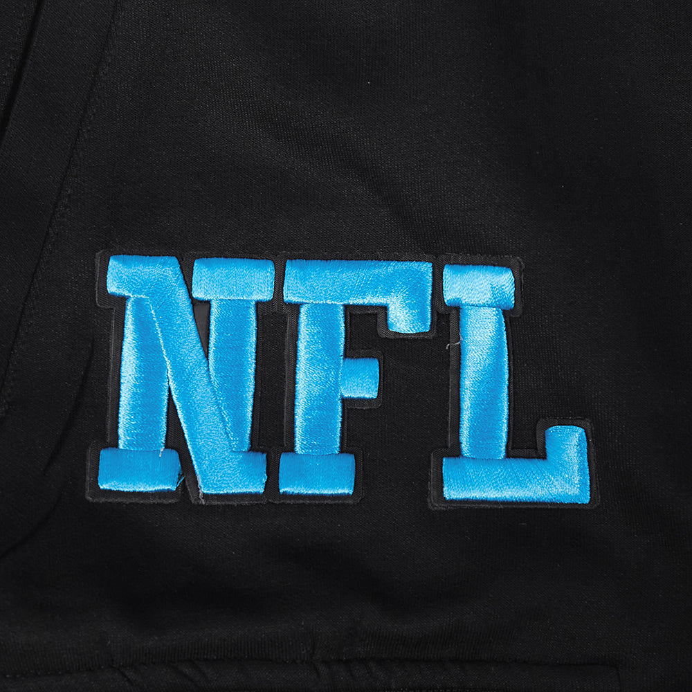 NFL CAROLINA PANTHERS BLOUSON PRO GAME DAY EN MAILLE DOUBLE POUR HOMME (NOIR/ARGENT/BLANC)