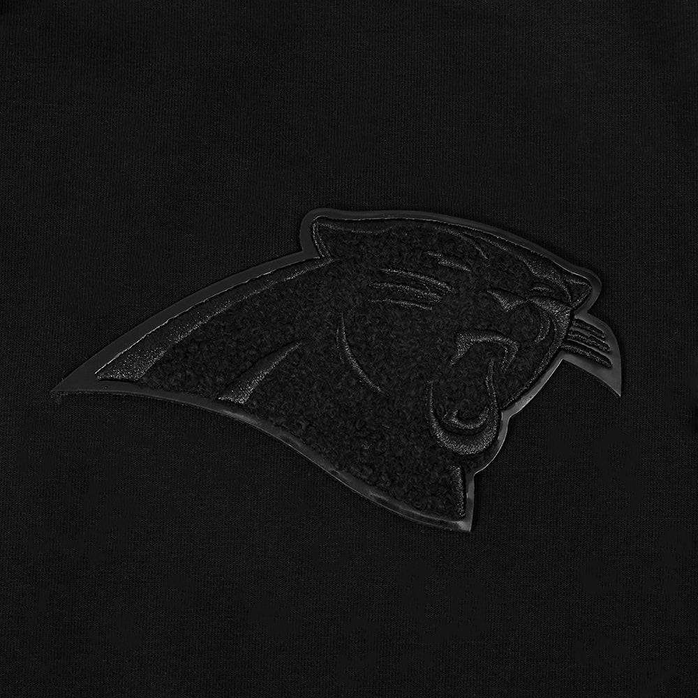 NFL CAROLINA PANTHERS TRIPLE BLACK WOMEN'S SINGLE JERSEY BOXY TEE (TRIPLE BLACK WOMEN'S)