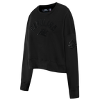 NFL CAROLINA PANTHERS TRIPLE BLACK WOMEN'S FLC CREWNECK (TRIPLE BLACK WOMEN'S)