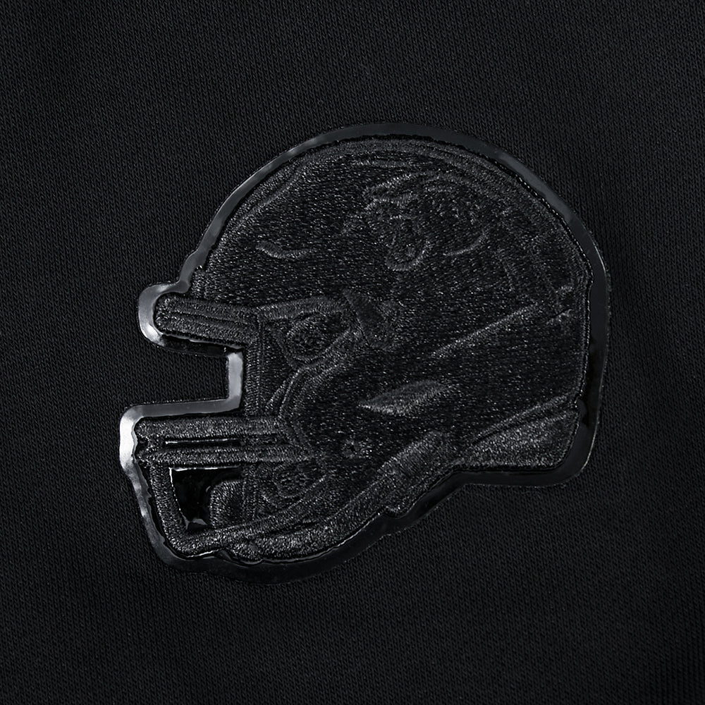 NFL CAROLINA PANTHERS TRIPLE BLACK WOMEN'S FLC CREWNECK (TRIPLE BLACK WOMEN'S)
