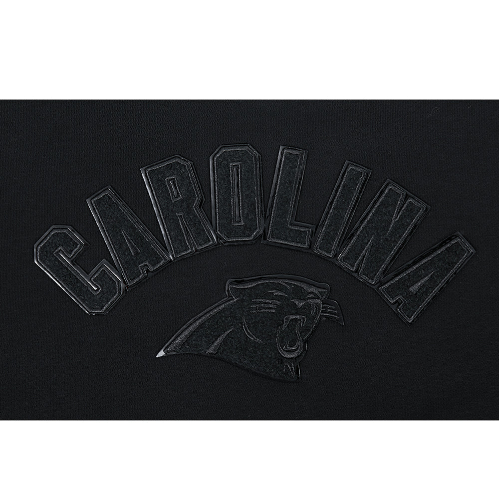 NFL CAROLINA PANTHERS TRIPLE BLACK WOMEN'S FLC CREWNECK (TRIPLE BLACK WOMEN'S)