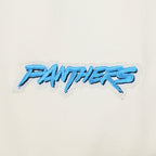 NFL CAROLINA PANTHERS RETRO CLASSIC WOMEN'S RIB CROPPED PO HOODIE (EGGSHELL/ BLACK)