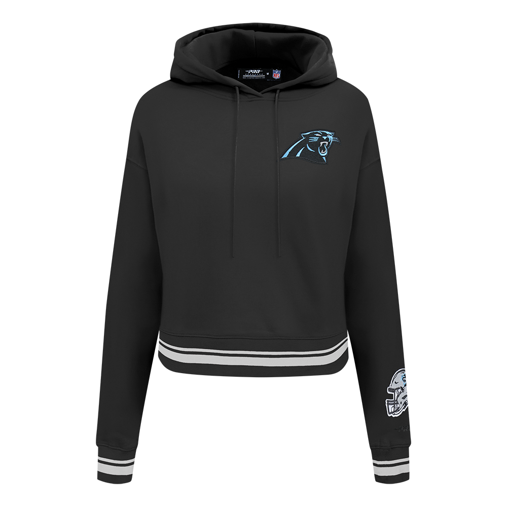 NFL CAROLINA PANTHERS CHANDAIL À CAPUCHON MASHUP COURT CÔTELÉ POUR FEMME (NOIR)