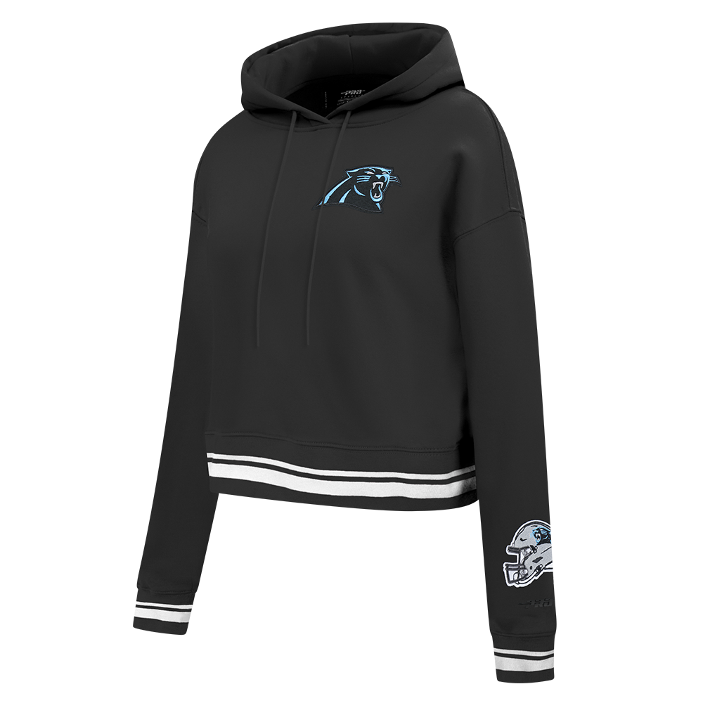 NFL CAROLINA PANTHERS CHANDAIL À CAPUCHON MASHUP COURT CÔTELÉ POUR FEMME (NOIR)