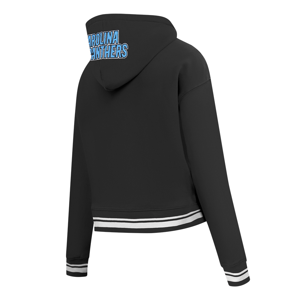 NFL CAROLINA PANTHERS CHANDAIL À CAPUCHON MASHUP COURT CÔTELÉ POUR FEMME (NOIR)