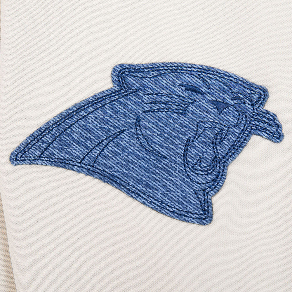 NFL CAROLINA PANTHERS VARSITY BLUES CHANDAIL À COL ROND EN MOLLETON POUR FEMME (LIN)