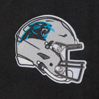 NFL CAROLINA PANTHERS CLASSIC BLOUSON COLLÉGIAL EN LAINE POUR FEMME (NOIR/BLANC)