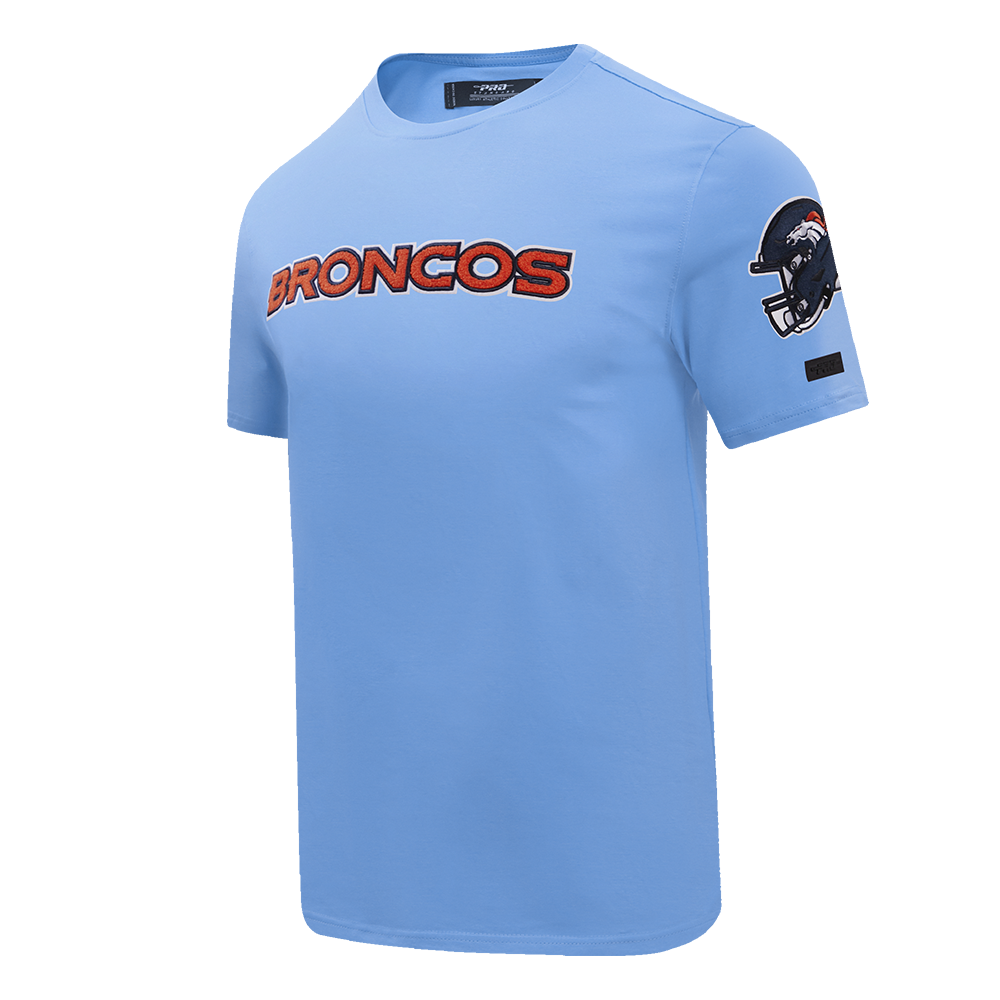 NFL DENVER BRONCOS CLASSIC CHENILLE SINGLE JERSEY TEE (UNIVERSITY BLUE)