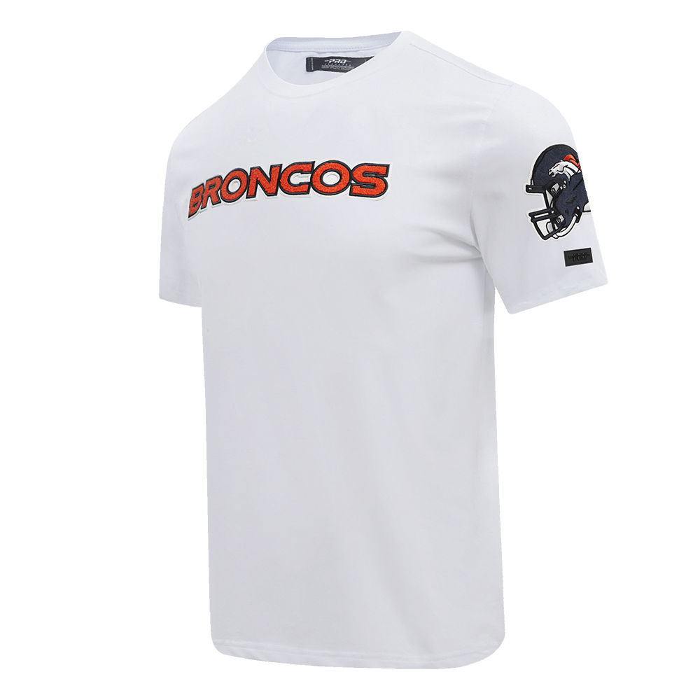 NFL DENVER BRONCOS CLASSIC CHENILLE SINGLE JERSEY TEE (WHITE)