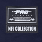 NFL DENVER BRONCOS T-SHIRT À BANDES EN JERSEY SIMPLE POUR HOMME (MARINE MINUIT/ORANGE)