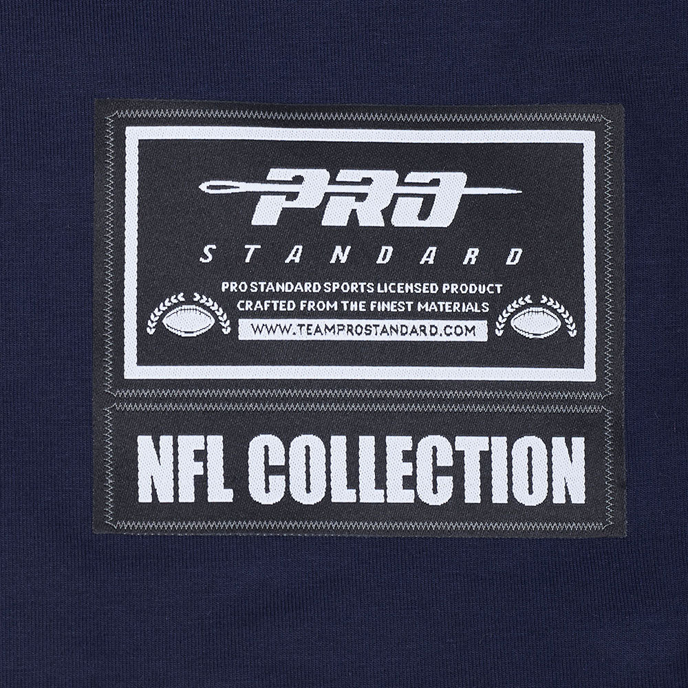 NFL DENVER BRONCOS T-SHIRT À BANDES EN JERSEY SIMPLE POUR HOMME (MARINE MINUIT/ORANGE)