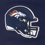 NFL DENVER BRONCOS T-SHIRT À BANDES EN JERSEY SIMPLE POUR HOMME (MARINE MINUIT/ORANGE)
