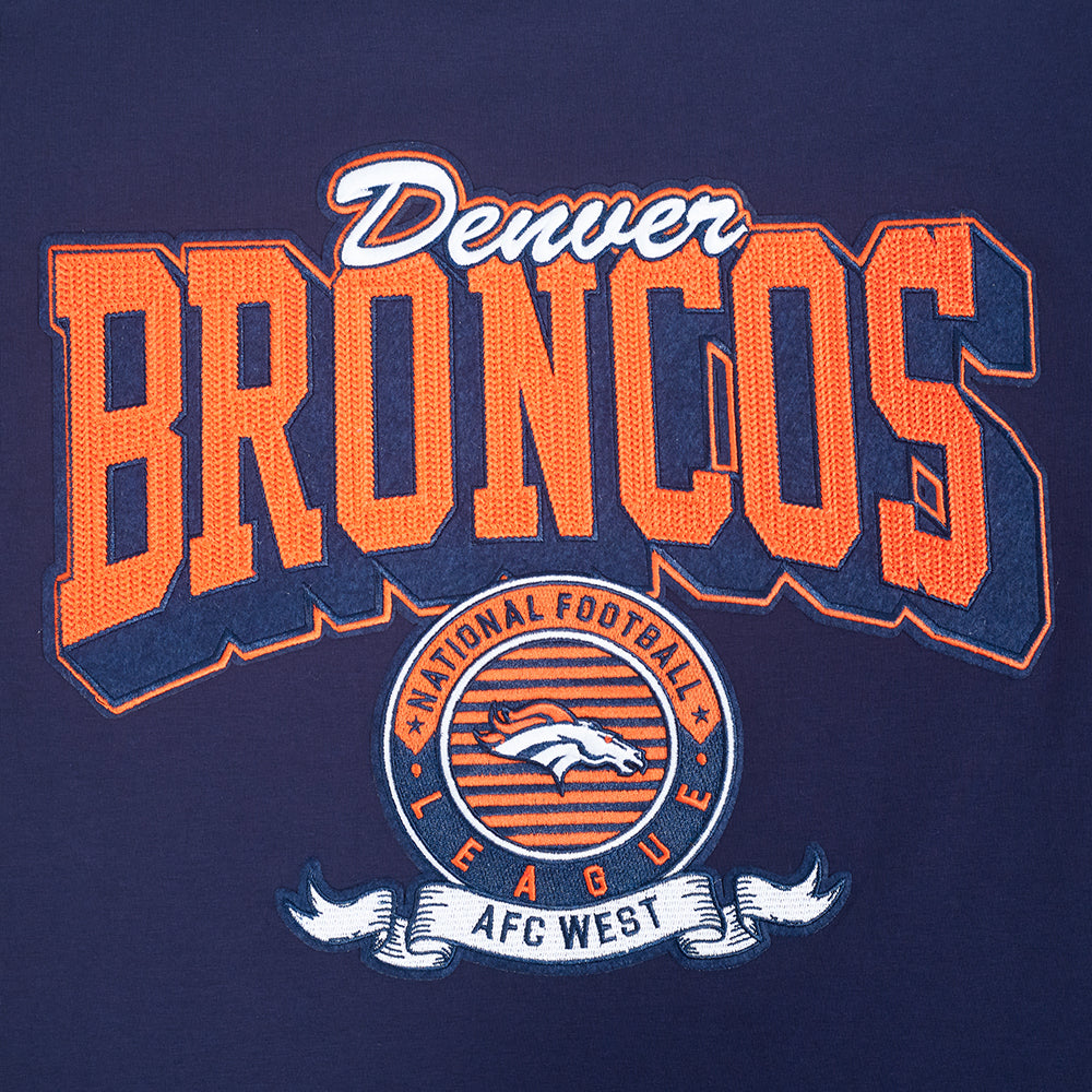 NFL DENVER BRONCOS TEAM BADGE MEN'S WM SJ TEE (MIDNIGHT NAVY)