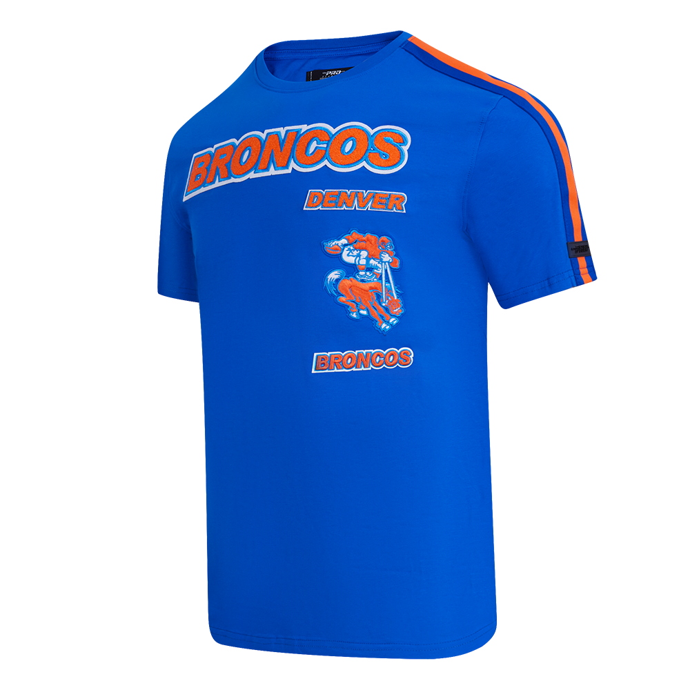 NFL DENVER BRONCOS RETRO CLASSIC MEN'S STRIPED TEE (ROYAL BLUE/ORANGE)