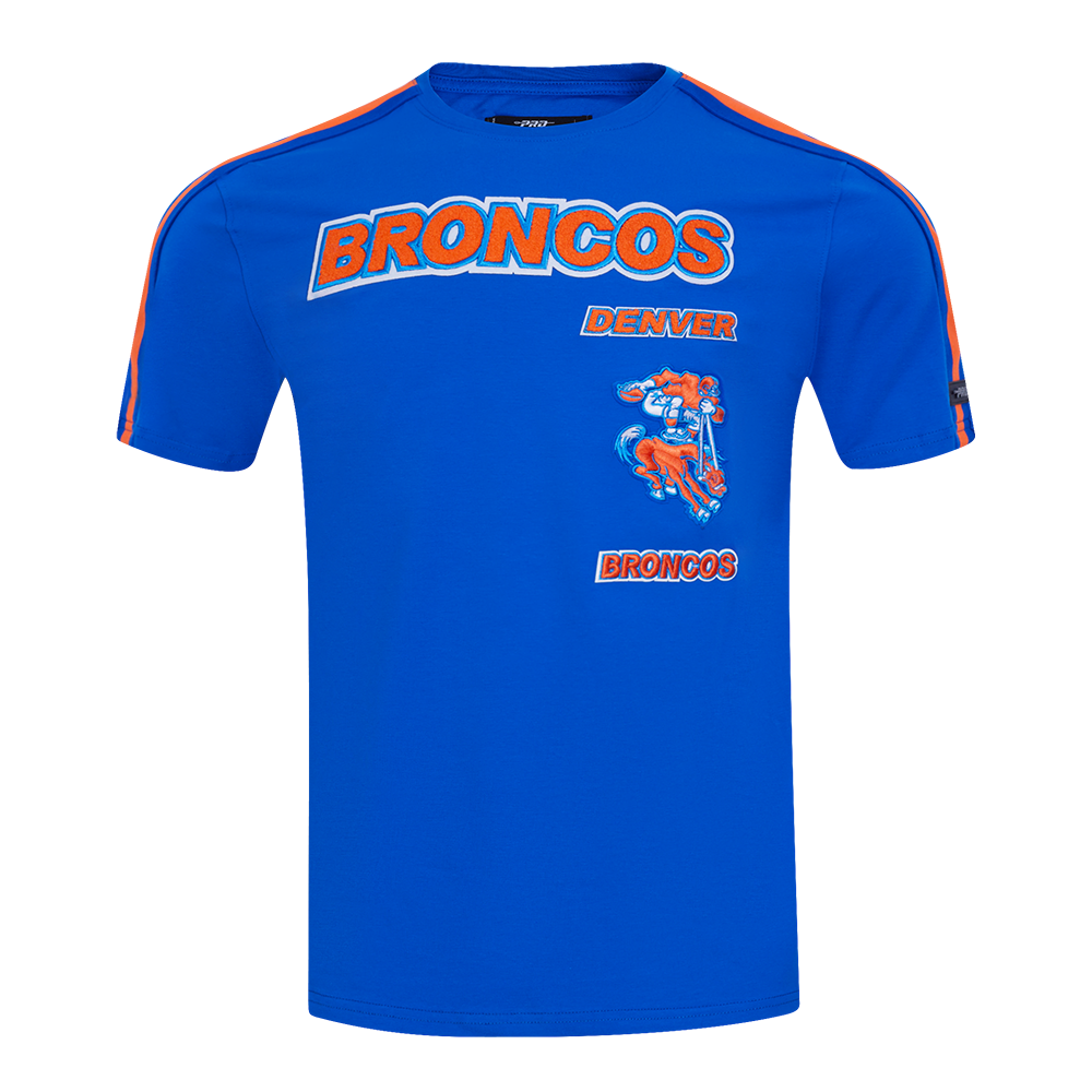 NFL DENVER BRONCOS RETRO CLASSIC MEN'S STRIPED TEE (ROYAL BLUE/ORANGE)