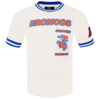 NFL DENVER BRONCOS RETRO CLASSIC T-SHIRT POUR HOMME (COQUILLE D'ŒUF/BLEU ROYAL)