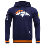 NFL DENVER BRONCOS CHANDAIL À CAPUCHON MASHUP CÔTELÉ POUR HOMME (MARINE MINUIT/ORANGE/MARINE MINUIT)