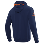 NFL DENVER BRONCOS CLASSIC CHENILLE CHANDAIL À CAPUCHON À GLISSIÈRE POUR HOMME (MARINE MINUIT)