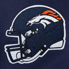 NFL DENVER BRONCOS CLASSIC CHENILLE CHANDAIL À CAPUCHON À GLISSIÈRE POUR HOMME (MARINE MINUIT)