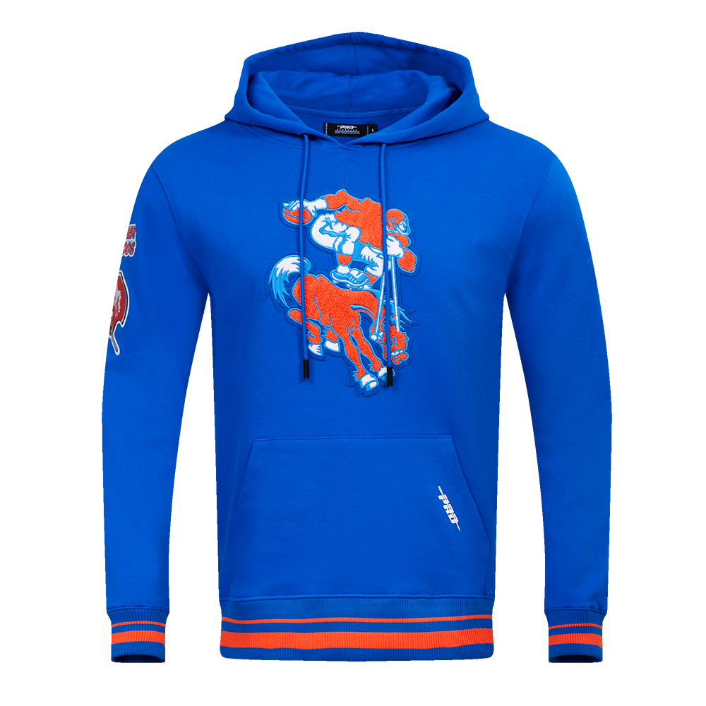 NFL DENVER BRONCOS RETRO CLASSIC MEN'S PULLOVER HOODIE (ROYAL BLUE/ORANGE)