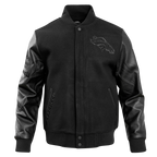 NFL DENVER BRONCOS TRIPLE BLACK BLOUSON COLLÉGIAL EN LAINE POUR HOMME (TRIPLE NOIR HOMME)