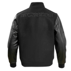 NFL DENVER BRONCOS TRIPLE BLACK BLOUSON COLLÉGIAL EN LAINE POUR HOMME (TRIPLE NOIR HOMME)