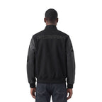 NFL DENVER BRONCOS TRIPLE BLACK BLOUSON COLLÉGIAL EN LAINE POUR HOMME (TRIPLE NOIR HOMME)