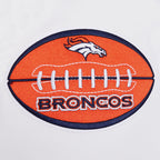NFL DENVER BRONCOS OLD ENGLISH MEN'S RIB WOOL VARSITY JACKET (MIDNIGHT NAVY/ORANGE/MIDNIGHT NAVY)