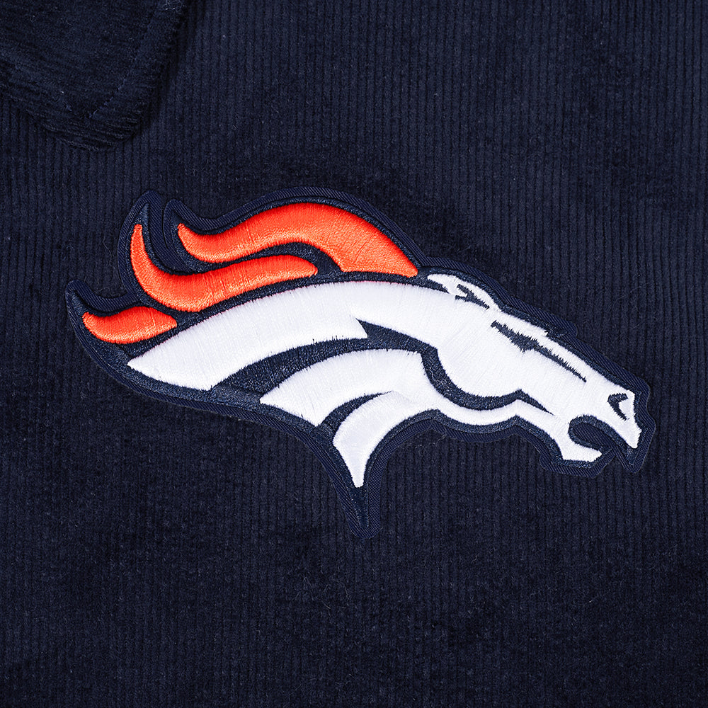 NFL DENVER BRONCOS CLASSIC CORDUROY MANTEAU POUR HOMME (MARINE MINUIT)