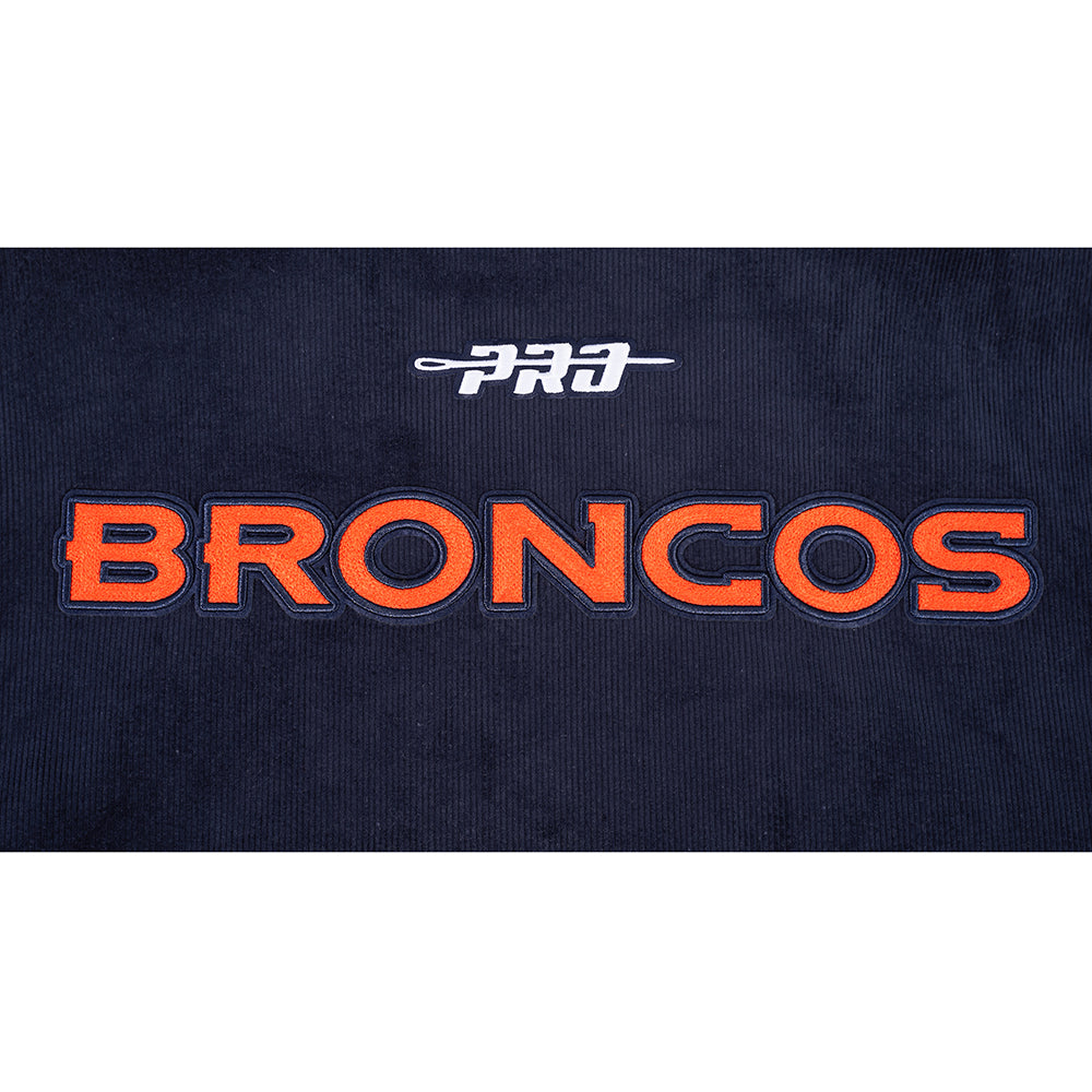 NFL DENVER BRONCOS CLASSIC CORDUROY MANTEAU POUR HOMME (MARINE MINUIT)