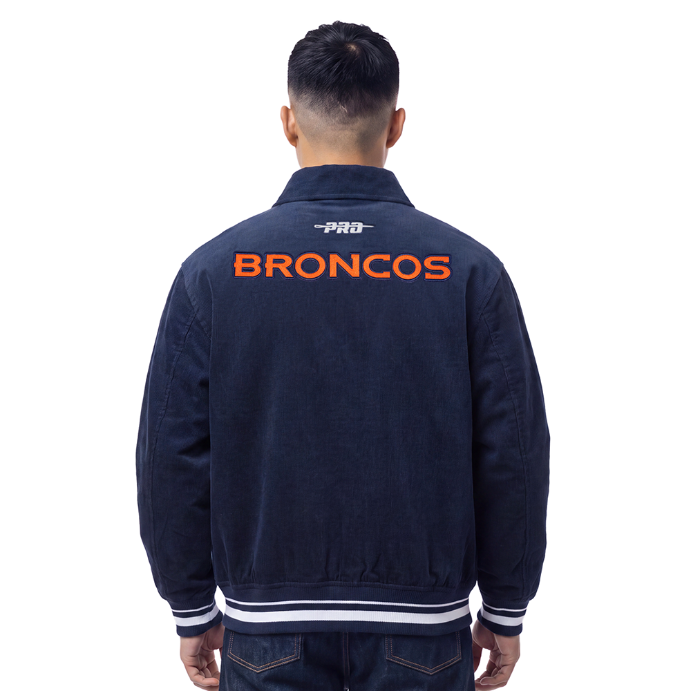 NFL DENVER BRONCOS CLASSIC CORDUROY MANTEAU POUR HOMME (MARINE MINUIT)