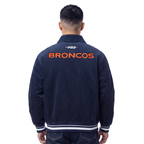 NFL DENVER BRONCOS CLASSIC CORDUROY MANTEAU POUR HOMME (MARINE MINUIT)