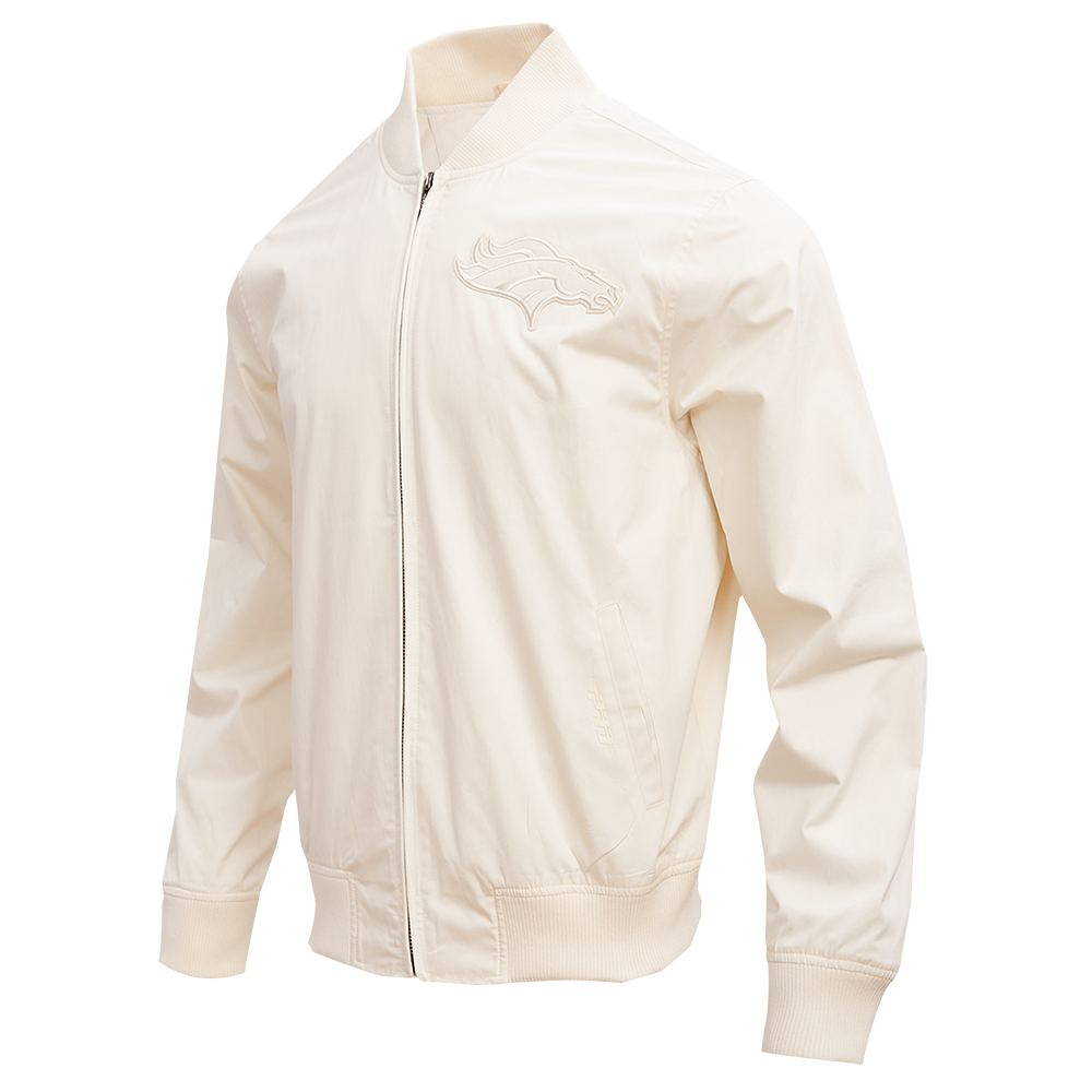 NFL DENVER BRONCOS NEUTRAL MEN'S TWILL JACKET (EGGSHELL)