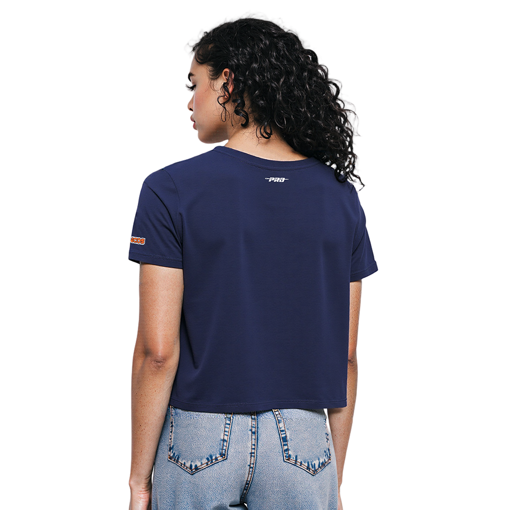 NFL DENVER BRONCOS SCRIPT TAIL WOMEN'S SJ BOXY TEE (MIDNIGHT NAVY)