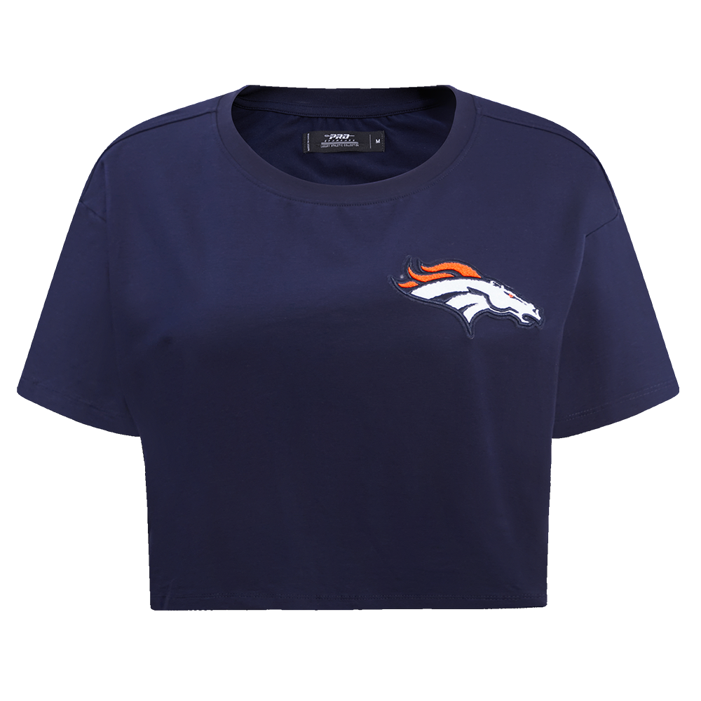 NFL DENVER BRONCOS CLASSIC WOMEN'S SINGLE JERSEY BOXY TEE (MIDNIGHT NAVY)