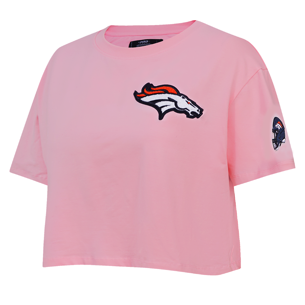 NFL DENVER BRONCOS CLASSIC SINGLE JERSEY BOXY TEE (PINK)