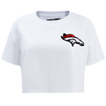 NFL DENVER BRONCOS CLASSIC T-SHIRT EN JERSEY SIMPLE À COUPE CARRÉE (BLANC)