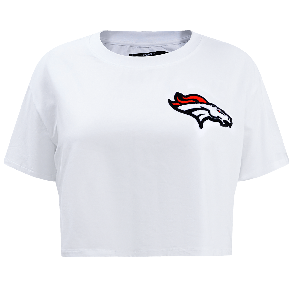 NFL DENVER BRONCOS CLASSIC T-SHIRT EN JERSEY SIMPLE À COUPE CARRÉE (BLANC)
