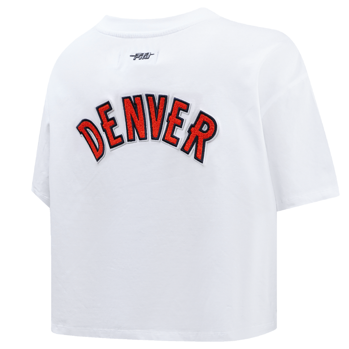 NFL DENVER BRONCOS CLASSIC T-SHIRT EN JERSEY SIMPLE À COUPE CARRÉE (BLANC)