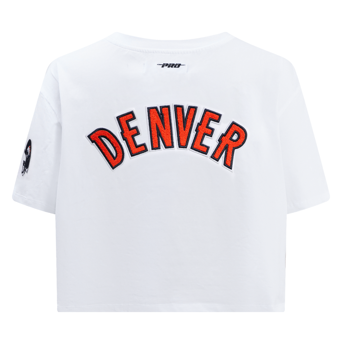 NFL DENVER BRONCOS CLASSIC T-SHIRT EN JERSEY SIMPLE À COUPE CARRÉE (BLANC)
