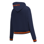 NFL DENVER BRONCOS CHANDAIL À CAPUCHON MASHUP COURT CÔTELÉ POUR FEMME (MARINE MINUIT/ORANGE/MARINE MINUIT)