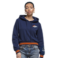 NFL DENVER BRONCOS CHANDAIL À CAPUCHON MASHUP COURT CÔTELÉ POUR FEMME (MARINE MINUIT/ORANGE/MARINE MINUIT)