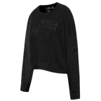 NFL DENVER BRONCOS TRIPLE BLACK CHANDAIL À COL ROND EN MOLLETON POUR FEMME (TRIPLE NOIR FEMME)