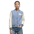 NFL DENVER BRONCOS VARSITY BLUES WOMEN'S DENIM VARSITY JACKET (DENIM/LINEN)