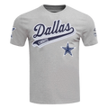 NFL DALLAS COWBOYS SCRIPT TAIL T-SHIRT POUR HOMME (GRIS CHINÉ)