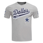 NFL DALLAS COWBOYS SCRIPT TAIL T-SHIRT POUR HOMME (GRIS CHINÉ)