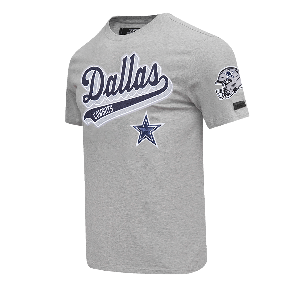 NFL DALLAS COWBOYS SCRIPT TAIL MEN'S   TEE (HEATHER GREY)