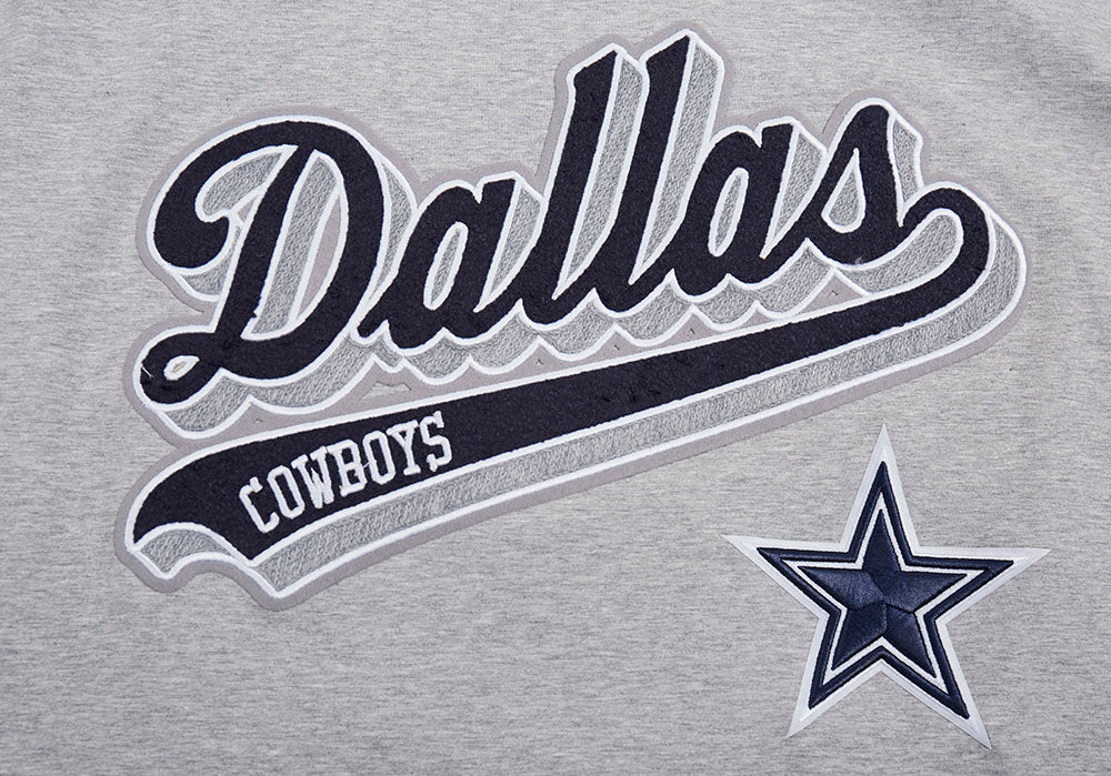 NFL DALLAS COWBOYS SCRIPT TAIL T-SHIRT POUR HOMME (GRIS CHINÉ)